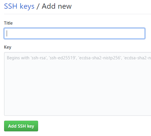 Introducir SSH Key