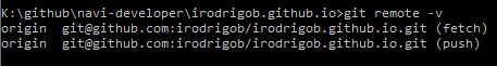 Resultado git remote